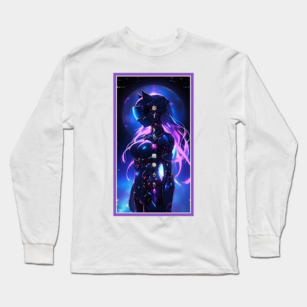 Anime Sci-Fi Cat Girl | Quality Anime Girl Artwork | Manga Girl Anime Art Long Sleeve T-Shirt by AlNoah